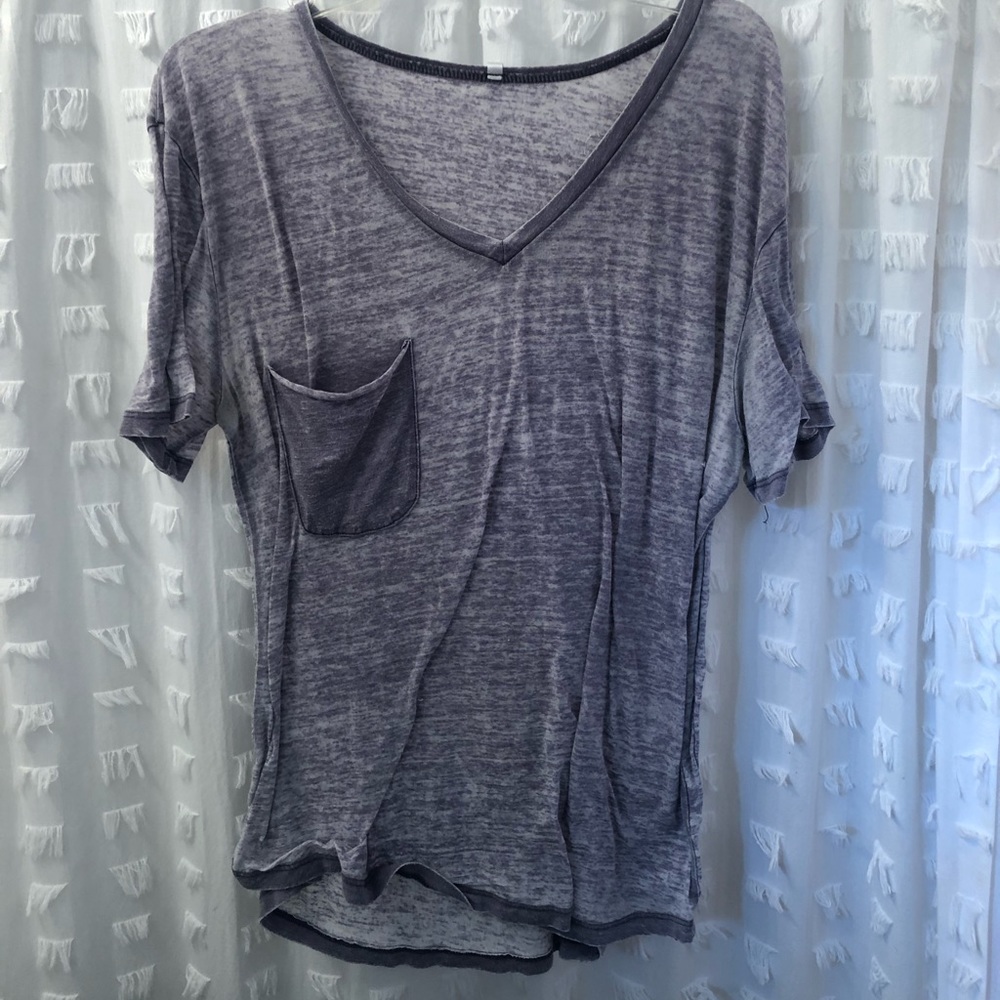 purple flowy top